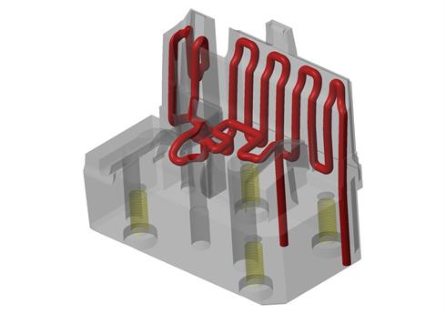 La conducción interna de acero en impresión 3D metálica