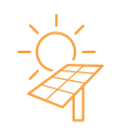 Icono Reduciendo emisiones: Panel solar