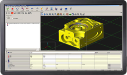 Captura de pantalla del modelo CAD en el software MODUS