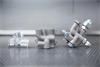 Metal 3D printed hydraulic system parts made by Renishaw for Land Rover BAR