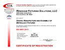 Certificate (management systems) Certificate - Renishaw US RFS 4784 - ISO 9001