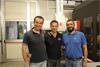 Vittorio Caggiano, Marco Iannuzzi y Maurizio Rullo en la sala de metrología de EMA