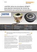 Aplicación:  JUSTEK utiliza los encóderes ATOM™ para fabricar soluciones de control de movimiento que aumentan los beneficios